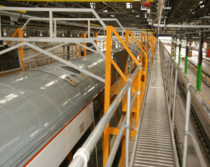 铝合金甲板用于列车检修